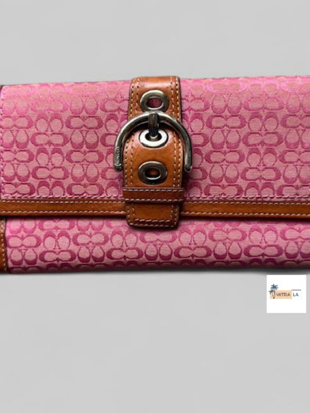 Coach Signature Pink Soho Long Wallet